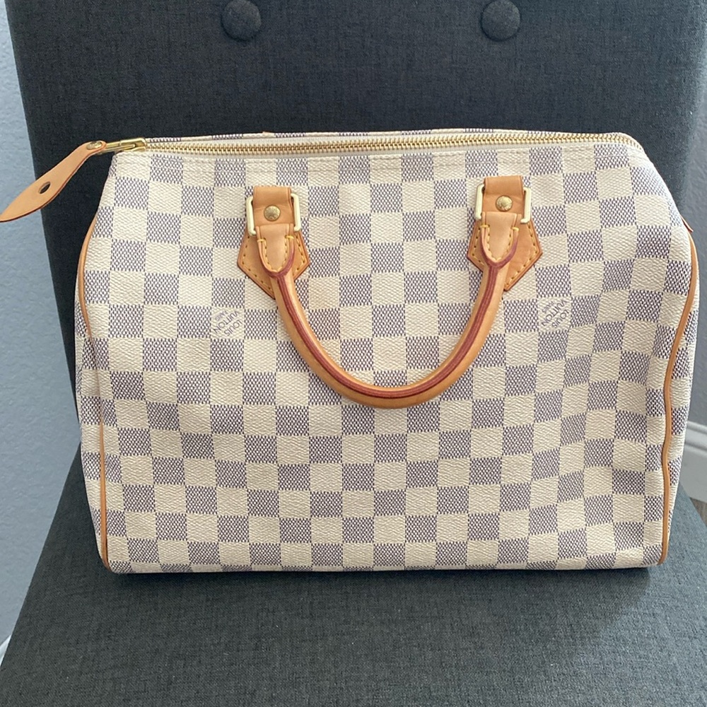 Louis Vuitton Damier Azur Canvas Speedy 30 Bag